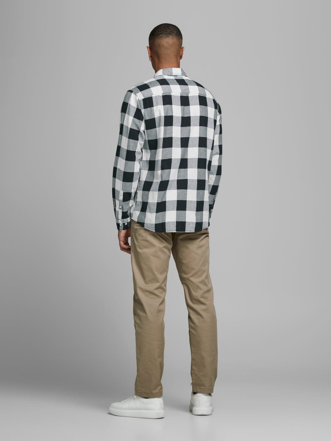 Camisa de cuadros blanca -GINGHAM